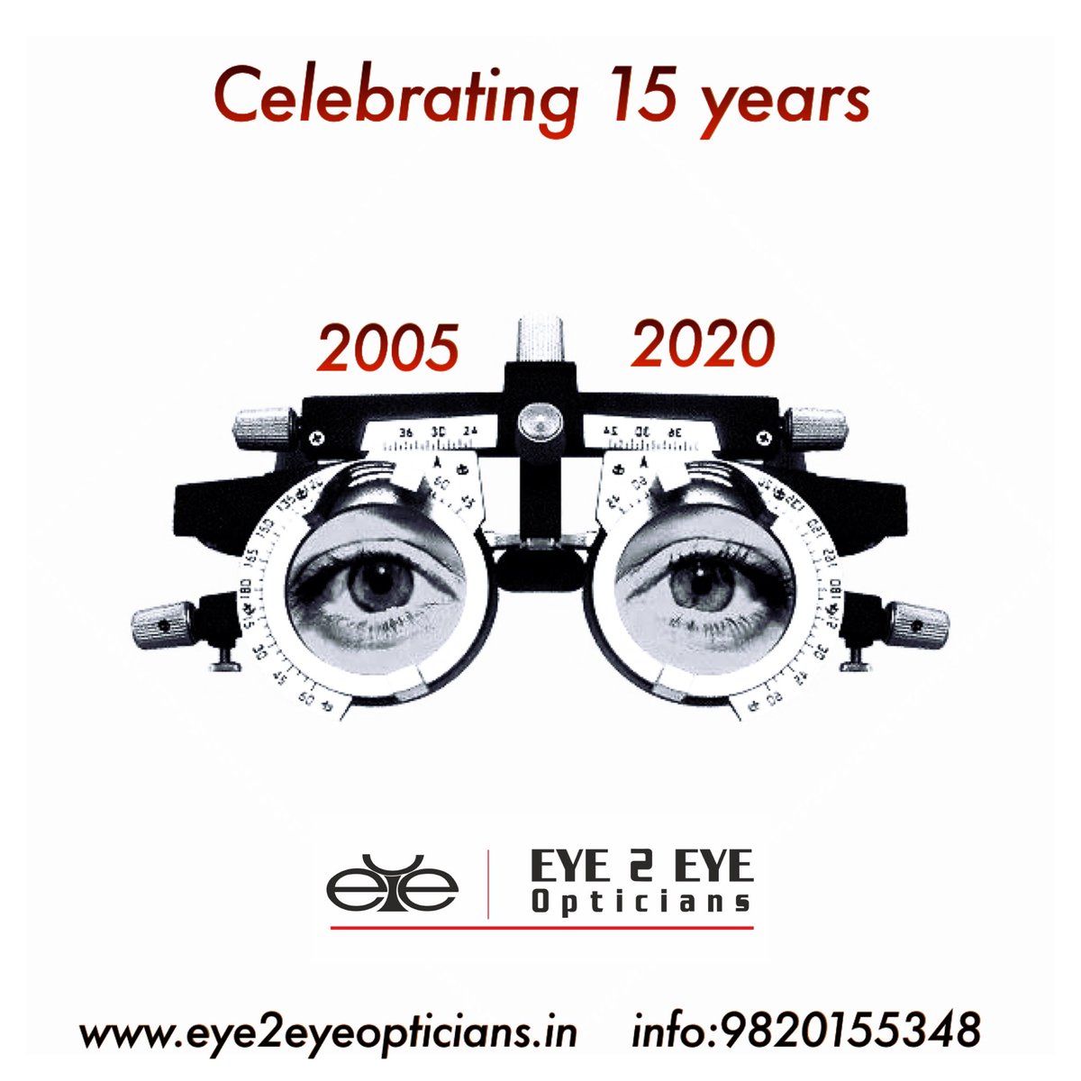 eye2eyeopticans's tweet photo. With continuous support and trust by our loyal customer #eye2eyeopticians  has completed its 15 years of journey in Retail.
.
#eyewear #anniversay #success #customers #loyalty #15thanniversary #eyewearfashion #info9820155348 https://t.co/RMQYeVNbuH