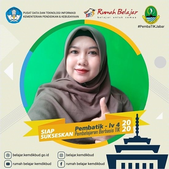 AiHikmawati's tweet photo. Ai Hikmawati Siap menyukseskan Pembatik 2020
14 --18 September 2020
Berbagi Inovasi Pembelajaran Berbasis TIK Mewujudkan Merdeka Belajar
Merdeka Belajarnya, Rumah Belajar Portalnya, Maju Indonesia
followl rumah belajar di
#PembatikLevel4 #DRB2020 #RumahBelajar
#Pusdatinkemdikbud https://t.co/a4P92atDIR