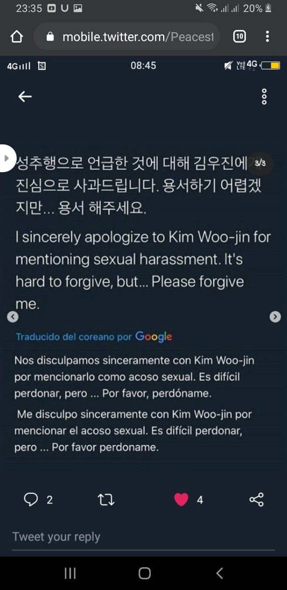 LuisaTorr45's tweet photo. @uhujiso @sxxnghx @jnkminho Ya no se que creer, help me. ¿Esta es la chica en verdad? Es que llevo rato viendo gente "disculpándose" con woojin and no comprendo nada. https://t.co/pixt9mRUmz