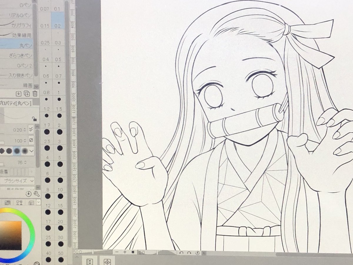 次女に何度も描いて〜って言われてたので、約1か月ぶりのイラスト制作?
ねず子ちゃん、中々難しい?
#鬼滅の刃 #竈門禰豆子 