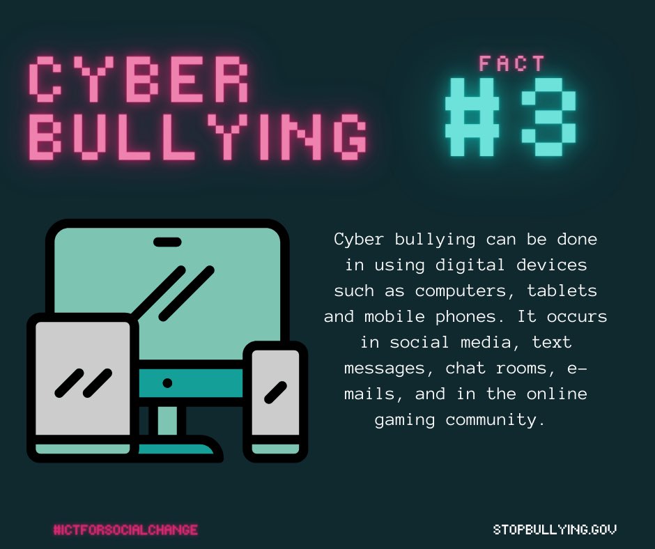 PDRAdvocacy's tweet photo. Where does cyberbullying occur?
🤚🏼Helps us to STOP Cyberbullying!
Visit our website for more information, link in bio.
Facebook and Instagram: @PDRAdvocacy
#StopCyberbullying
#PostDontRoast
#ICTForSocialChange https://t.co/vbbiiumgLQ