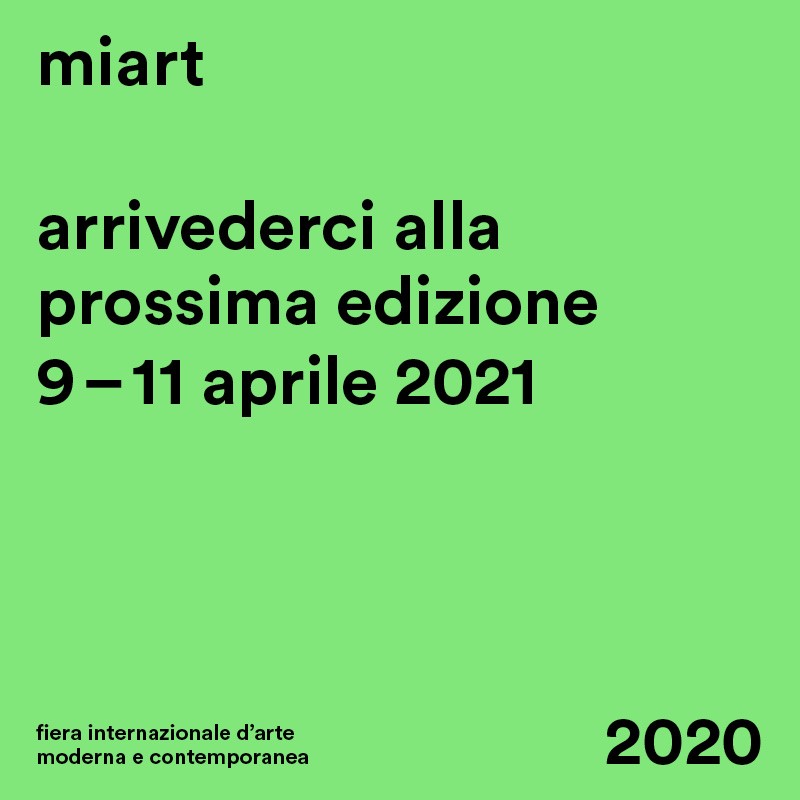 miartMilano's tweet photo. #miartdigital is over! Thank you all for making it such a special edition. We look forward to seeing you again next April for #miart2021! https://t.co/Y0sU4F9Spq