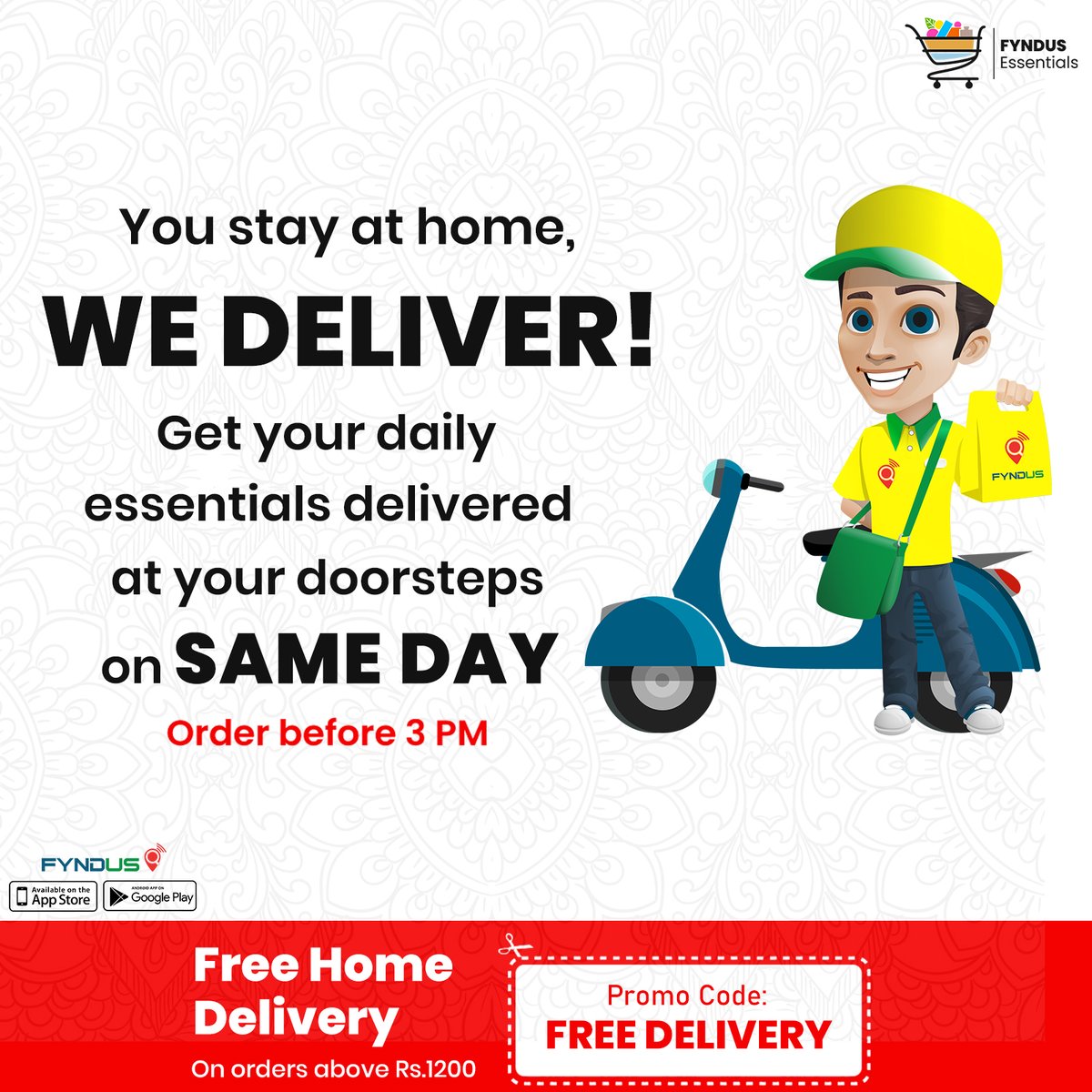 Fyndusapp's tweet photo. Fyndus now started Same Day Delivery Option.
Order before 3 PM &amp; Get your Daily Essentials at your doorsteps on the same day.

Click 👉 https://t.co/cZcbeE3nT7
#fyndus #chennai #vegetables #fruits #groceries #bestdeals #bestprices #foryou #essentials #necessities #valueshopping https://t.co/Db0WMYI9qB