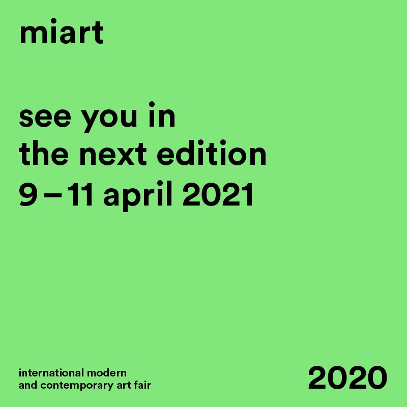 miartMilano's tweet photo. #miartdigital is over! Thank you all for making it such a special edition. We look forward to seeing you again next April for #miart2021! https://t.co/Y0sU4F9Spq