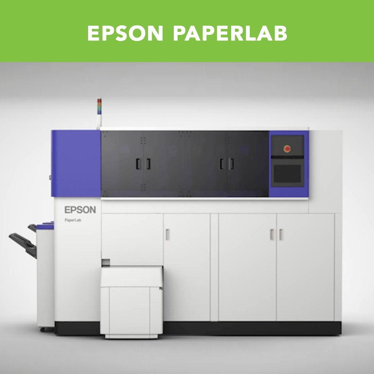 FrameSocMedia's tweet photo. The Epson PaperLab is a large-scale machine which may enable big corporate spaces (think government offices and banks) to directly recycle and upcycle paper in their own building.⁠
⁠
Let us know what your first step to becoming more sustainable?⁠ 👇🏻⁠ https://t.co/8qHiXCmWtL