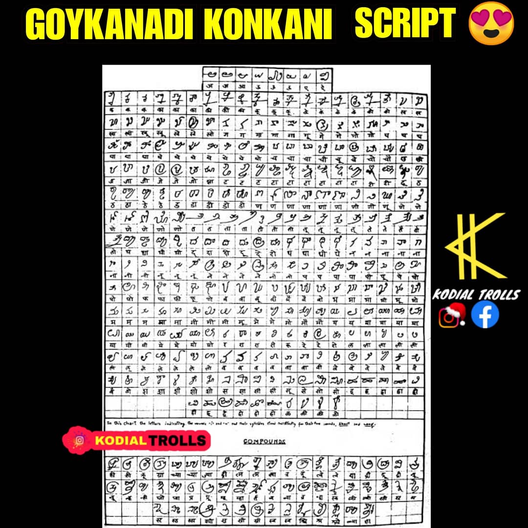 kodial_trolls's tweet photo. Konkani script goykanadi 😍
#Goykanadi
#konkani
#konkaniscript
#kodial
#konkani https://t.co/xPWRfyxNii