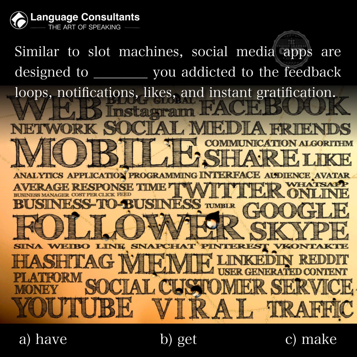 grammar_club's tweet photo. #english π¬π§ #englishlearning #learnenglish #languagelearning
#dopamine #rewardpathways #socialmedia #addiction #detox https://t.co/iv0SEqGpQY