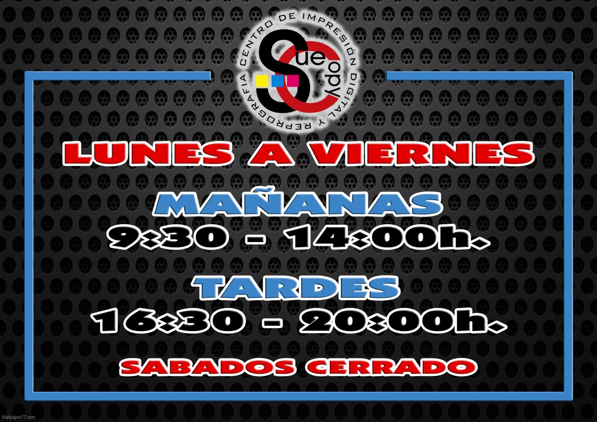 SUECOPY's tweet photo. HORARIO COMERCIAL 2020/21 https://t.co/3WjogaBNIX