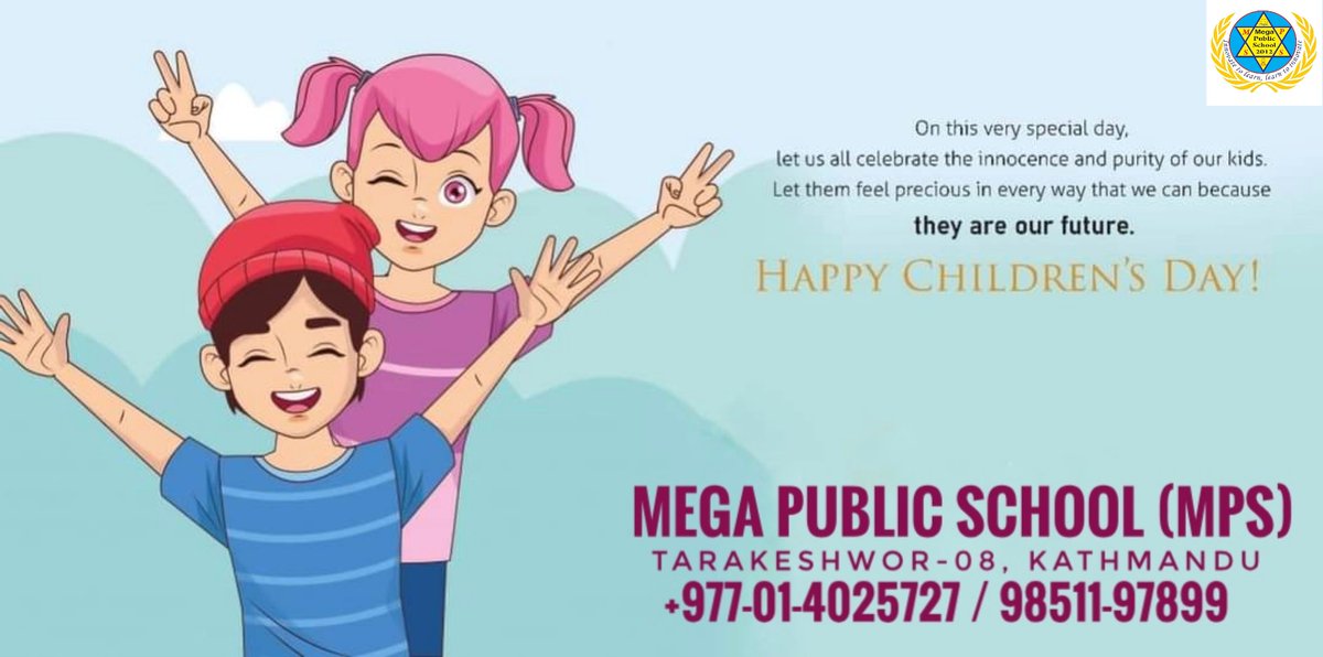 mps_mega's tweet photo. May the innocence in their smiles and the purity of their hearts stay forever unfaded. Let’s take an oath to make this earth a happy and better place on for the kids. 
Happy International Children’s Day!

#digitalschool  #megapublicschool  #MPS  #megians  #thebestschool https://t.co/Mie9i2hYzq