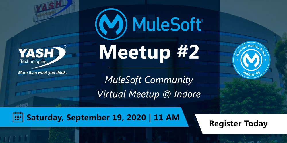 YASH_Tech's tweet photo. @YASH_Tech is excited to invite you to our special #Indore @MuleSoft Meetup this Sep 19, 11 a.m. Hear from panelists and expert #muleys on how innovative #ipaasintegrations are making IT models and architectures versatile and future-ready. Register here. https://t.co/xuJ04yfFcL https://t.co/sCIqMqwd0k