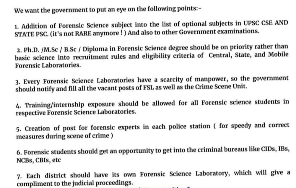arpitaswain_'s tweet photo. Why Forensic Science Students are optional?
#ForensicScienceOptionalinUPSC
#ForensicScienceOptionalinOSSC
#equalforensicRR #forensicstudents #Askforensicjobs @rashtrapatibhvn @PMOIndia @AmitShah @CMO_Odisha @PandaJay @EduMinOfIndia @ishkarnBHANDARI @arnabofficial7 https://t.co/Rr9uUuBWZ9