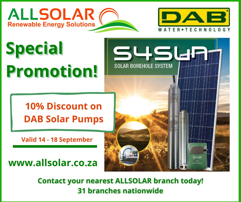 AgriSA1904's tweet photo. https://t.co/4u1Mxw46Ec
@AllsolarS
#solarpump #renewableenergy #nomoreeskom #offgridsolutions #solarsystems #solarenergy #solar #energy #agriculture #green #solarpower #poweredbysolar #future #technology #special #deal #discount #solarpumps https://t.co/4fo1LAlQgd