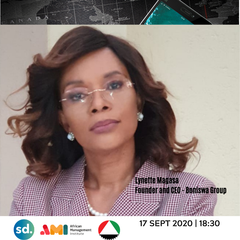 smartdigital_za's tweet photo. Join our conversation with Lynette Magasa,  Founder and CEO of Boniswa Group, a telecommunication services and infrastructure company. @Bmfsandton @Africa2Lead @africamanager  
Registration: https://t.co/fEVCvAk7wr https://t.co/dTb0Dt6N9B