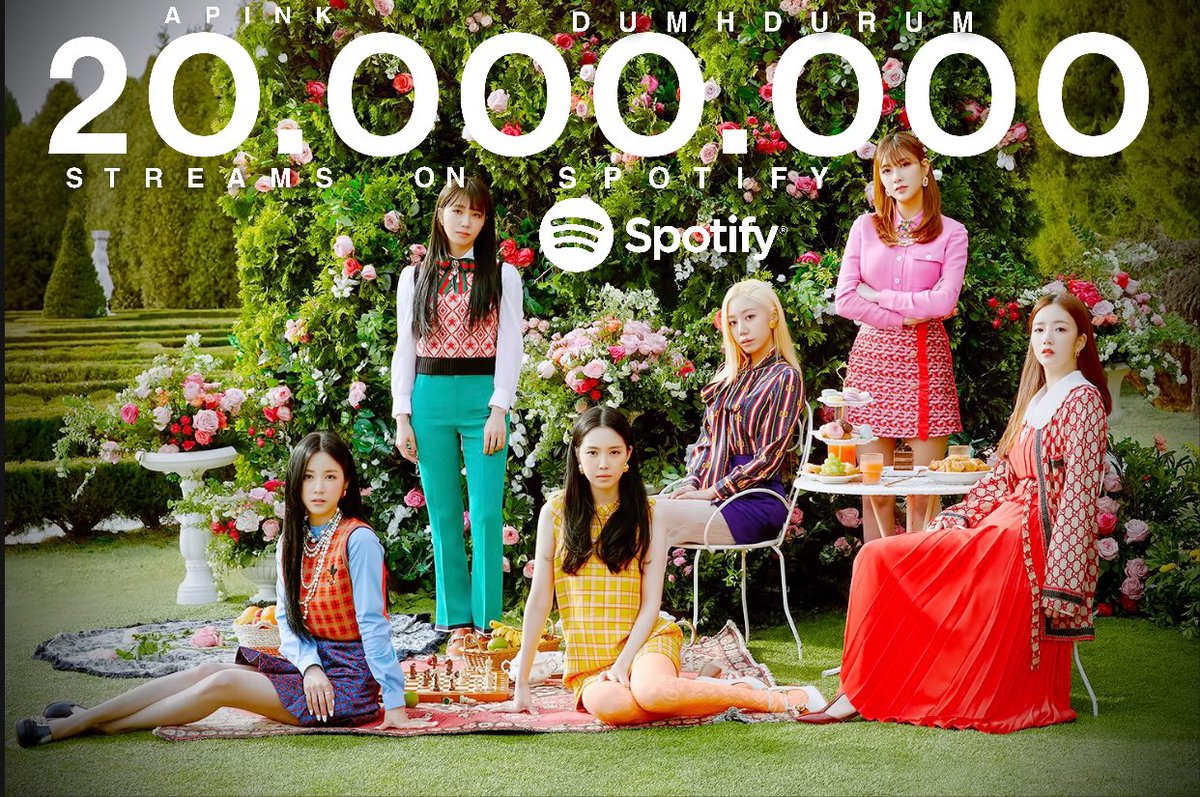 LegendaryApink's tweet photo. [Spotify] Apink's Dumhdurum(덤더럼) surpassed 20 MILLION streams 🎊
#LegendaryApink💗 #TeamApink #kpop https://t.co/IZWTvkJIbi
