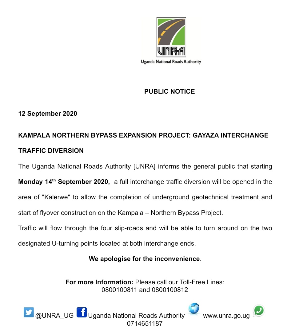 Traffic updates UG tweet media