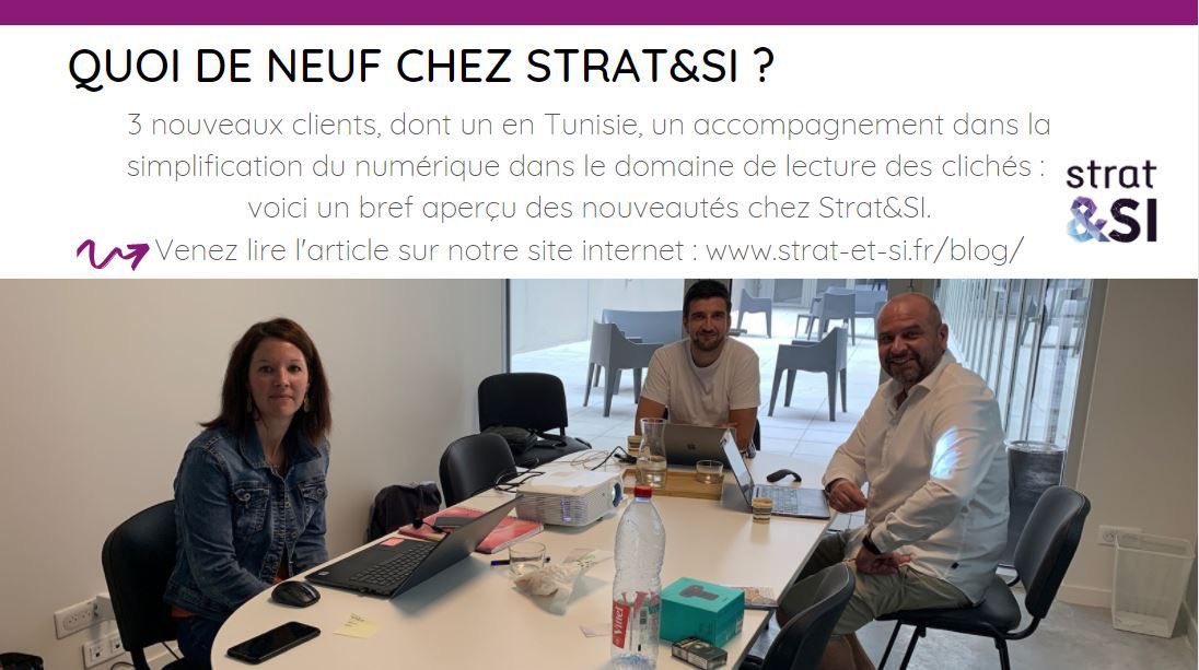 Strat_et_SI's tweet photo. [EVENT] : quoi de 9 chez #StratetSI ❔ 
💼Comme les petits reprenant la classe, l’équipe Strat&amp;SI rattaque sur les chapeaux de roue.
 👉 https://t.co/wcG5dRyUbj
Bonne lecture ! 
 
#Numérique #IT 
#SimplifierLenumerique https://t.co/PW8yH4Diea