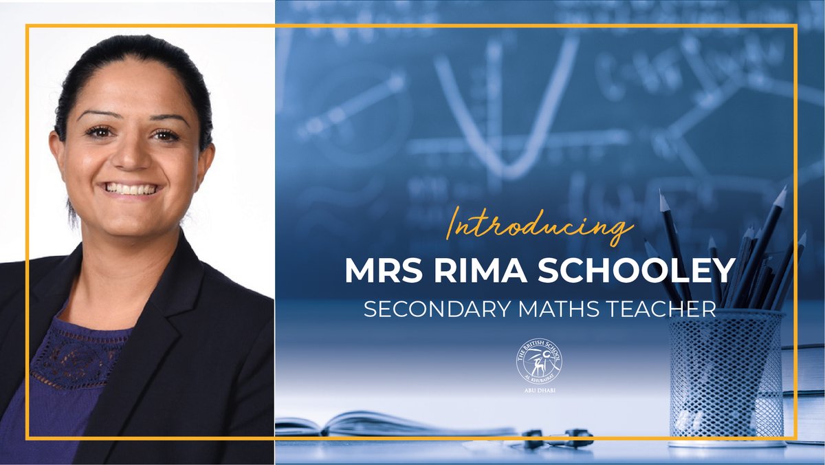 BSAKAbuDhabi's tweet photo. BSAK welcomes Mrs Rima Schooley, our new secondary maths teacher. 
#BSAKStaffProfile #BSAKMaths #BSAKSecondary #WeAreBSAK @BSAKsecHead #InspiringSchools https://t.co/5qNDqqqsqD