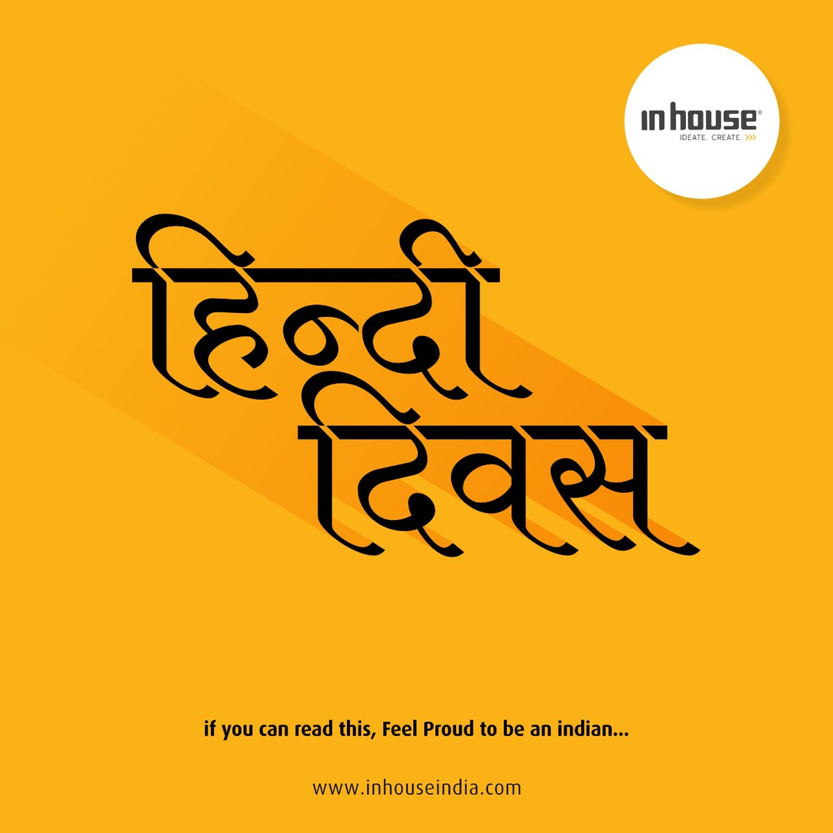 InhouseAdcom's tweet photo. Hindi se hai Hindustan! 

Happy Hindi Diwas To all of our fellow Indians! 🇮🇳

#InhouseIndia #Inhouse #InhouseAdvertising #HindiDiwas #हिंदी_दिवस https://t.co/V5CkSzvB5O