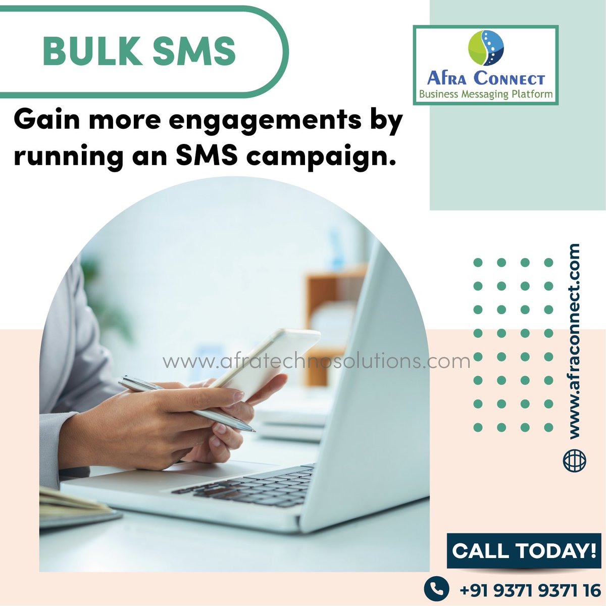 AfraConnect's tweet photo. BULK SMS -
GAIN MORE ENGAGEMENTS BY RUNNING AN BULK SMS CAMPAIGN.
If you’d like to know more visit
https://t.co/a1V5FgAiyK or https://t.co/fa7OTv7GNx
Contact:+91-9371937116 / +91-8341413093
#Bulksms #Textsms #Bulktext #TextMarketing #marketing
#Digital #DigitalMarketing #seo https://t.co/DZU1cYzxpW