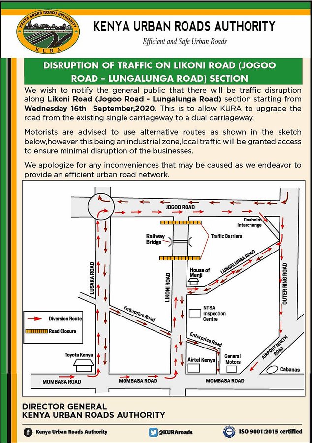 KURAroads's tweet photo. Traffic Disruption-Likoni Road (Jogoo Road-LungaLunga road) @Ma3Route https://t.co/s2ZlVEnBRO