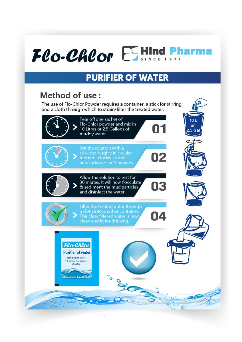 Flo_chlor's tweet image. Flo-Chlor Flocculation &amp;amp; Disinfection Powder

Flo-Chlor purifier of water powder is a substance that makes muddy water clean and safe to drink. It is a unique composition which causes rapid disinfection, coagulation.
#flochlor #Flocculation #DisinfectionPowder