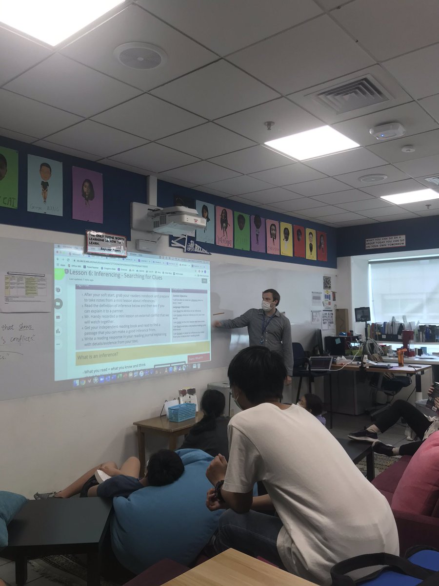 aHandyTeacher's tweet photo. Loved learning in 8-7 Humanities today! Was great to see co-teaching and blended learning in action! Thanks @mrhandyteacher @VerinaDiFalco !! #learnisb https://t.co/AXXBUekeS0