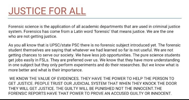 AchalMundane's tweet image. #Justiceforforensic#forensicstudents