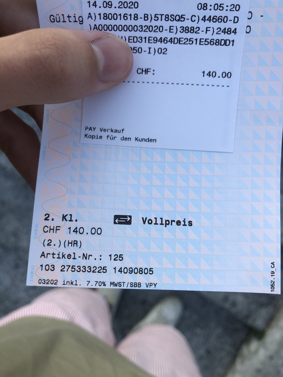 ja ne ist klar ca 130€ für einen tag zug fahren nächstes mal einfach Privatjet mieten. Kein Wunder fliegen alle