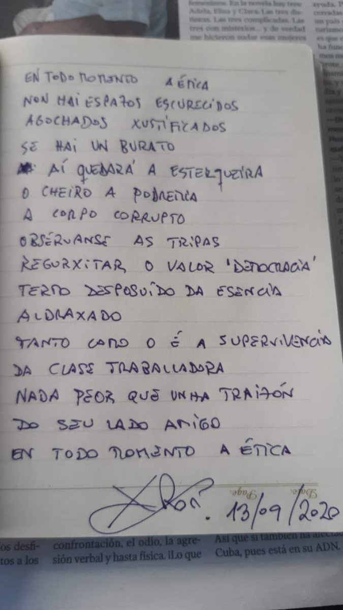XabierRon's tweet photo. Penso coa escrita pausada e demorada lonxe da furia acelerada https://t.co/cNLUSRbE1H