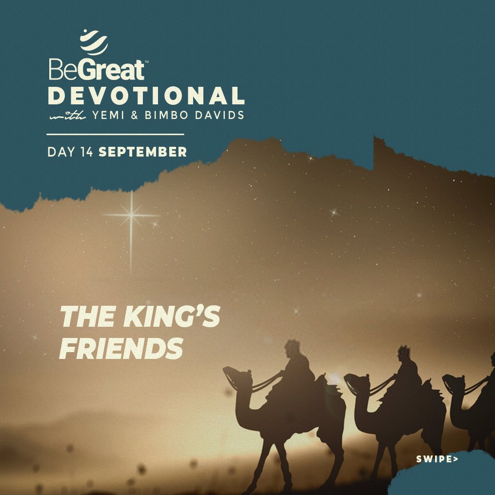 YemiDavids's tweet photo. BeGreat Devotional
Day 14 September 2020
The King's Friends
#BeGreatDevotional
#DailyDevotional
#MorningDevotion
#MondayMotivation
#Lsgos
#Nigeria https://t.co/z2M2QTnjlU
