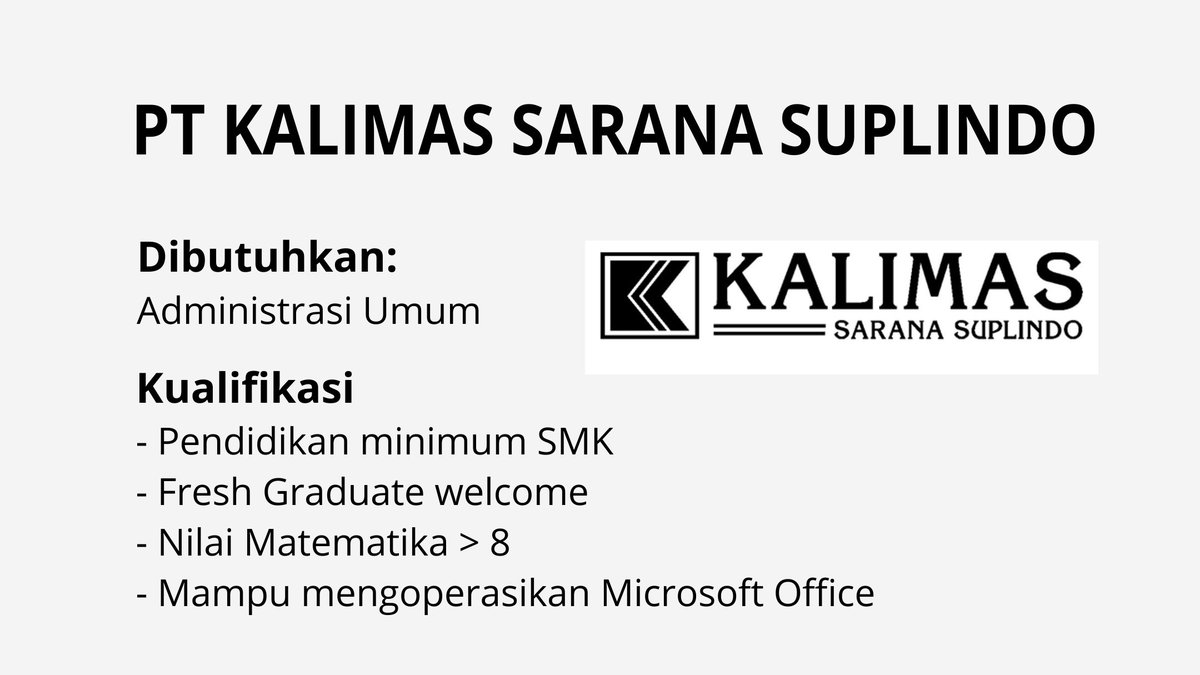 trikerja's tweet photo. Yuk coba kelas online GRATIS "Panduan Untuk Mendapatkan Pekerjaan"
https://t.co/6L28gYfD09

#trikerja #trikerjaindonesia #trikkerja #loker2020 #motivasi #motivasibisnis #kerjanyata #infoloker #loker #lokerjakarta #lokerindonesia #loker2017 #lokerid #lokerterbaru #lokerbandung https://t.co/clmyAuoUAo