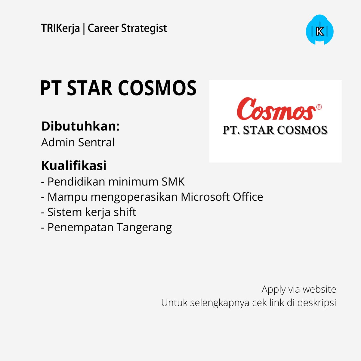 trikerja's tweet photo. Yuk coba kelas online GRATIS "Panduan Untuk Mendapatkan Pekerjaan"
https://t.co/6L28gYfD09

#trikerja #trikerjaindonesia #trikkerja #loker2020 #motivasi #motivasibisnis #kerjanyata #infoloker #loker #lokerjakarta #lokerindonesia #loker2017 #lokerid #lokerterbaru #lokerbandung https://t.co/clmyAuoUAo