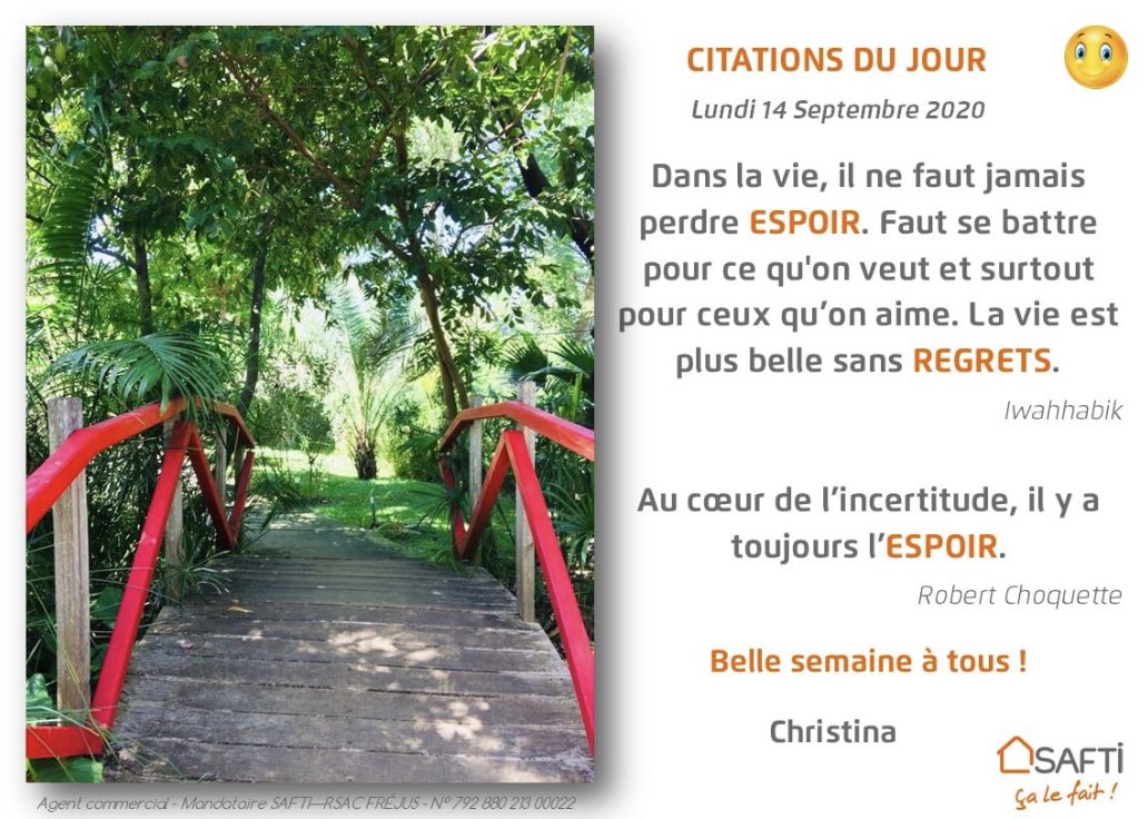 Rodrigues Christina Citations Du Jour Bonjour Bonne Semaine Citationdujour Citation Satisfactionclient Lorgues Dracenie Var Forsale Visitevirtuelle Gardezlesourire Sourire Abonentendeur Bonheur Citations Safti