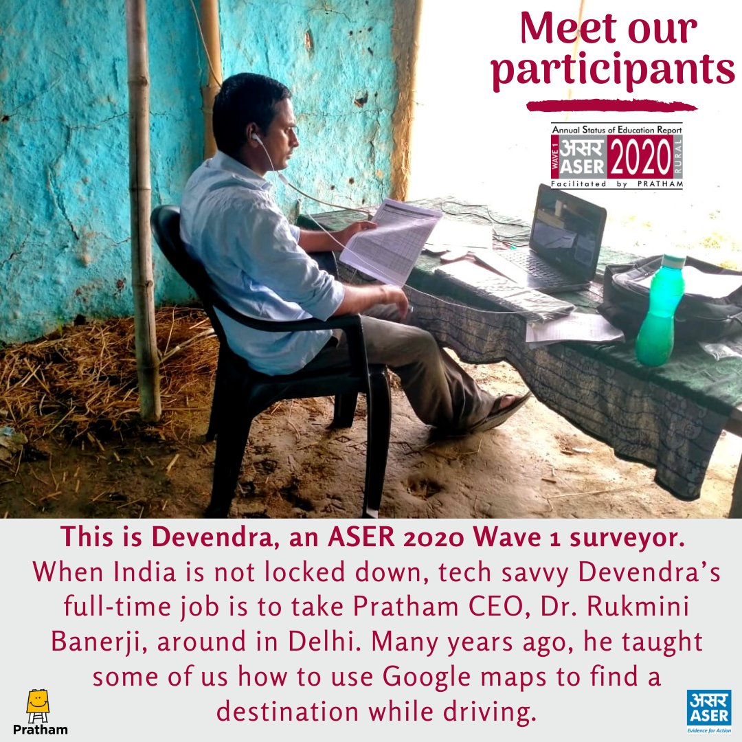 asercentre's tweet photo. Meet our #participants in #ASER's first ever #virtual #stateleveltrainings!

This is Devendra, an #ASER2020 Wave 1 surveyor.
He is currently in his village in Madhubani district, Bihar and is undergoing training to be a district surveyor for Wave 1 of #ASER2020! https://t.co/KyDAp8KQuH