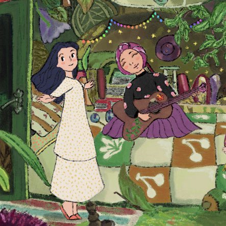 justmoomin's tweet photo. So I drew my childhood idols and there’s little me supporting them ! That’s @sharifahamani and @yunamusic ! 💕✨ I was inspired by Arietty’s bedroom!  Maybe rt until they notice me ? 🥺💕💕 https://t.co/932vUZNK4R