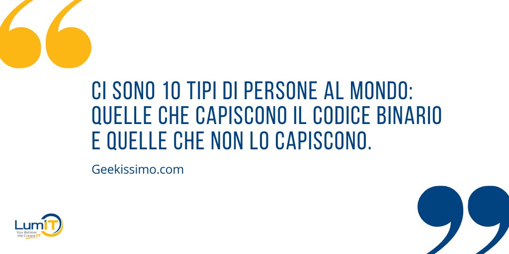 LumITCyberSec's tweet photo. Hai mai dovuto affrontare il codice binario? Commenta con 🙌 se la risposta è sì e con 😱 se non ci pensi nemmeno!

#CodiceBinario #LumItRevolution #Informatici #informatica #tecnologia #quote #citazione https://t.co/0g4PfPO2Sb