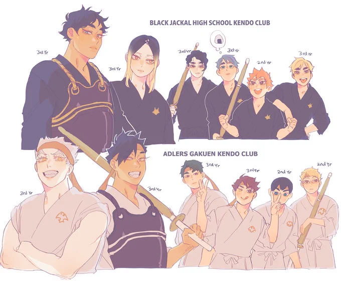 some Kendo AU doodles 