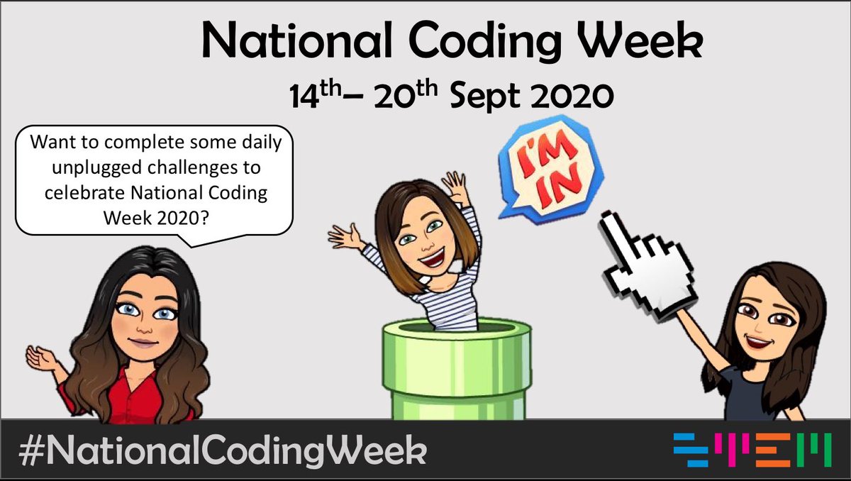 Today marks the start of #NationalCodingWeek 2020! To celebrate we will be tweeting out a coding challenge every day this week for you to complete. Let us know how you get on using #STEMGlasgow 🧑🏻‍💻👩🏽‍💻💻💡