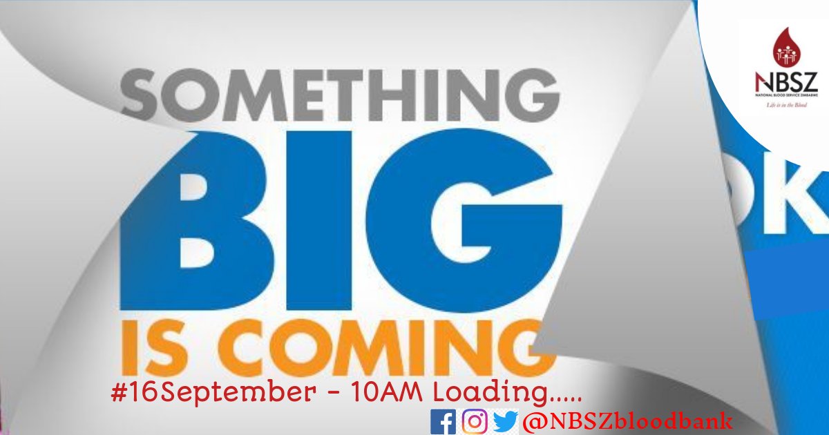 Get ready for the big announcement that will simplify everything for you. Find out on #16September at 10AM.
Watch this space....  #LifeisintheBlood