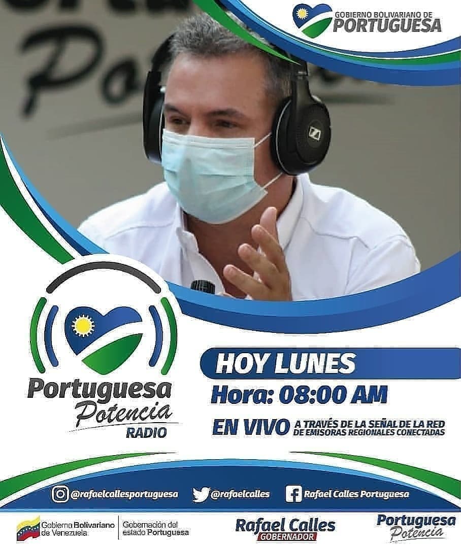 Buenos días Bendiciones para tod@s en este inicio de semana los invito a sintonizarnos en nuestro programa #PortuguesaPotenciaRadio a las 8:00am desde la Reunión del Estado Mayor Regional de Salud para la Prevención del COVID-19. . #CuarentenaRadicalDisciplinada @NicolasMaduro