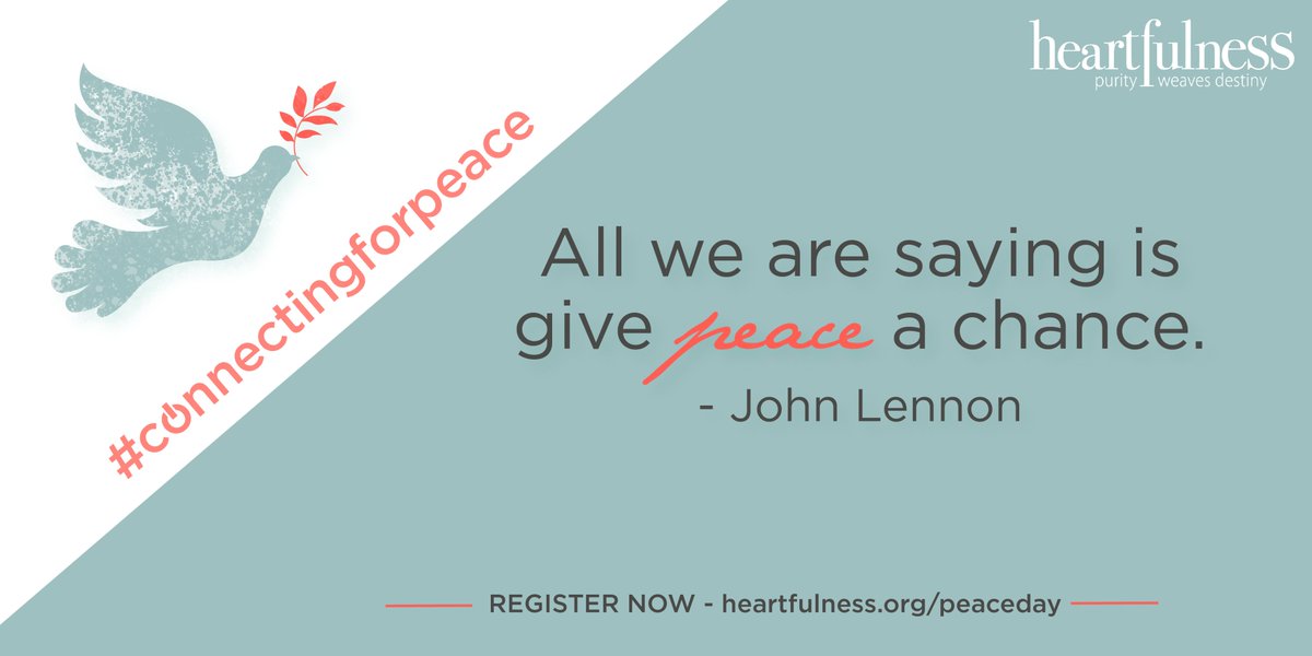 heartfulness's tweet photo. With 7 days out for #PEACEDAY2020 let's give peace a chance. Register https://t.co/idGD6OPTho to be part of the #Meditation chain with Millions. #Connectingforpeace #UN75 #Heartfulness https://t.co/pyjV6lzTrZ