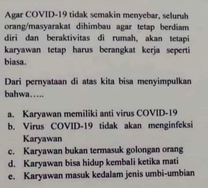 AndiSabarkah's tweet photo. Jawabannya F. Semua benar ahahha https://t.co/6RHM7AXX56