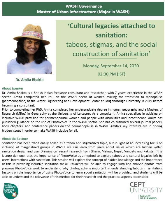 Dr Amita Bhakta (@amita_bhakta) on Twitter photo An absolute pleasure to teach a very interactive group of students <a href="/CEPT_CWAS/">Center for Water and Sanitation</a> this morning on the cultural legacies attached to sanitation seen through PhotoVoice. Thank you so much for hosting me <a href="/monaiyer2/">mona_iyer</a> <a href="/mehta_pani/">Meera Mehta</a> <a href="/DineshMehta100/">Dinesh Mehta</a> and thanks for connecting @BEonthetoilet An absolute pleasure to teach a very interactive group of students <a href="/CEPT_CWAS/">Center for Water and Sanitation</a> this morning on the cultural legacies attached to sanitation seen through PhotoVoice. Thank you so much for hosting me <a href="/monaiyer2/">mona_iyer</a> <a href="/mehta_pani/">Meera Mehta</a> <a href="/DineshMehta100/">Dinesh Mehta</a> and thanks for connecting @BEonthetoilet