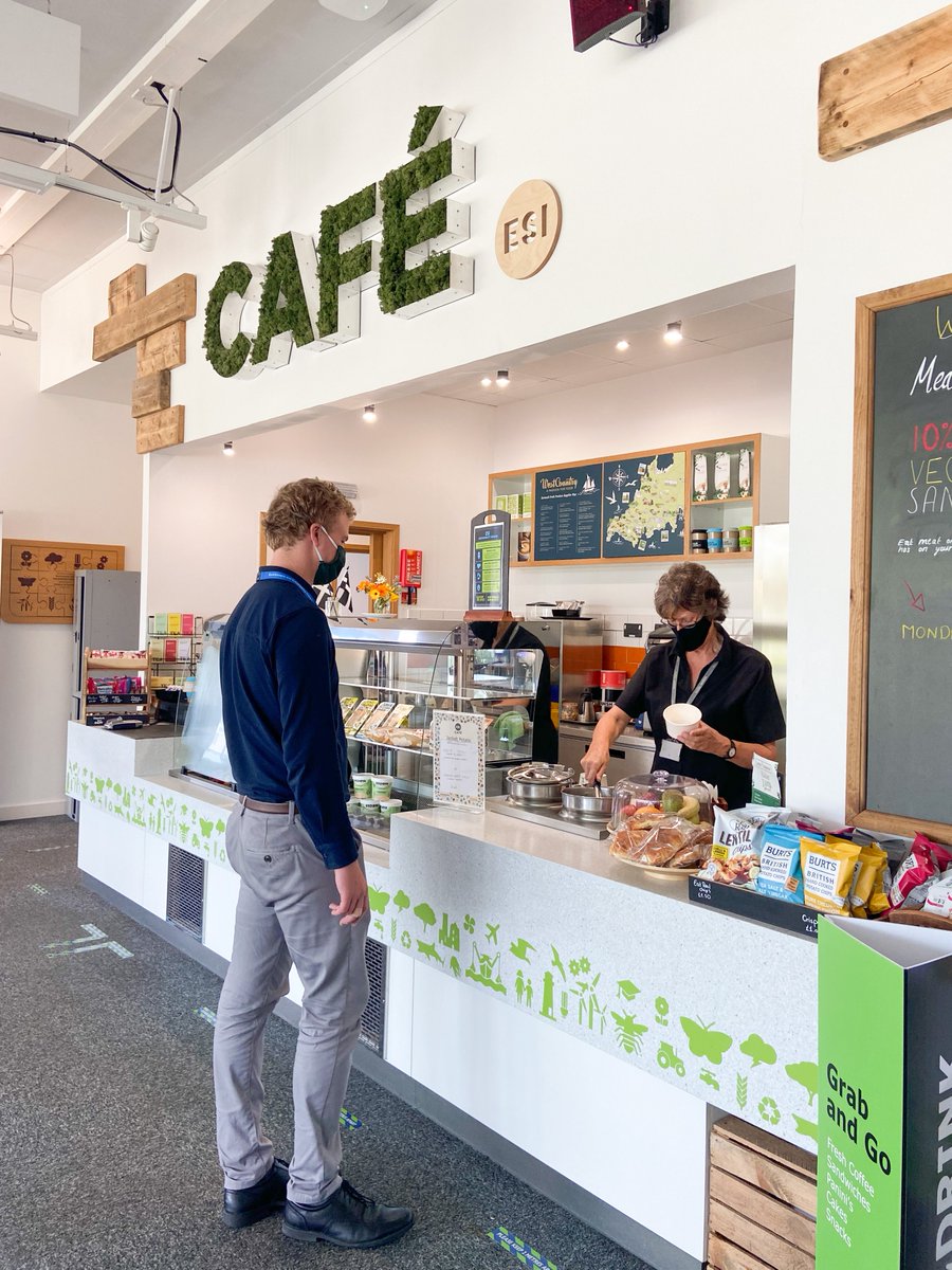 UniofExeterESI's tweet photo. You know things are getting back to some kind of normality when the @UniofExeterESI reception opens and so does the ESI cafe!  The sunny weather certainly helps🌞 https://t.co/e6FTo11m7E