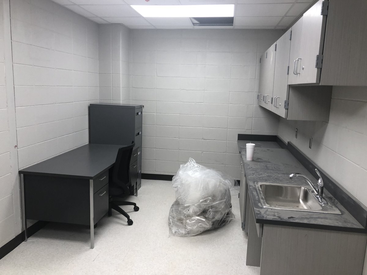 Preparing Nurse's Station for Erwin Middle School