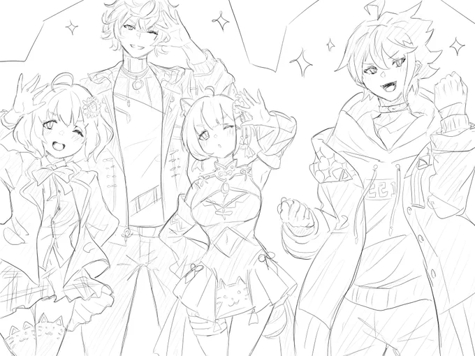 #絵スコート #ラトアート #さ絵ぐさ #ひまあーと 
負ビーンズ(さっき決まったグループ名) 
