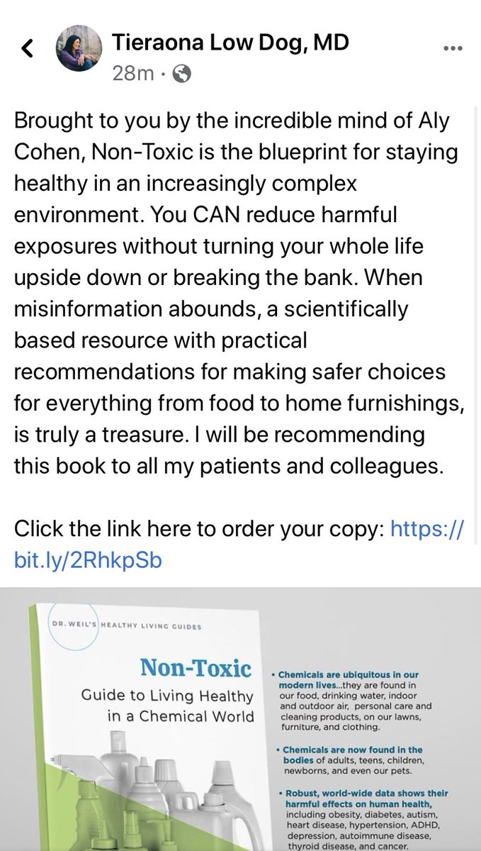 Aly Cohen MD (@thesmarthuman) on Twitter photo ...a HUGE thank you to my mentor, colleague, and friend, <a href="/Lowdogmd/">Tieraona Low Dog, MD</a> for her continued support for my educational work...and for Non-Toxic! 📚
Book link👉🏼👉🏼 thesmarthuman.com/dr-aly-cohens-… ...a HUGE thank you to my mentor, colleague, and friend, <a href="/Lowdogmd/">Tieraona Low Dog, MD</a> for her continued support for my educational work...and for Non-Toxic! 📚
Book link👉🏼👉🏼 thesmarthuman.com/dr-aly-cohens-…