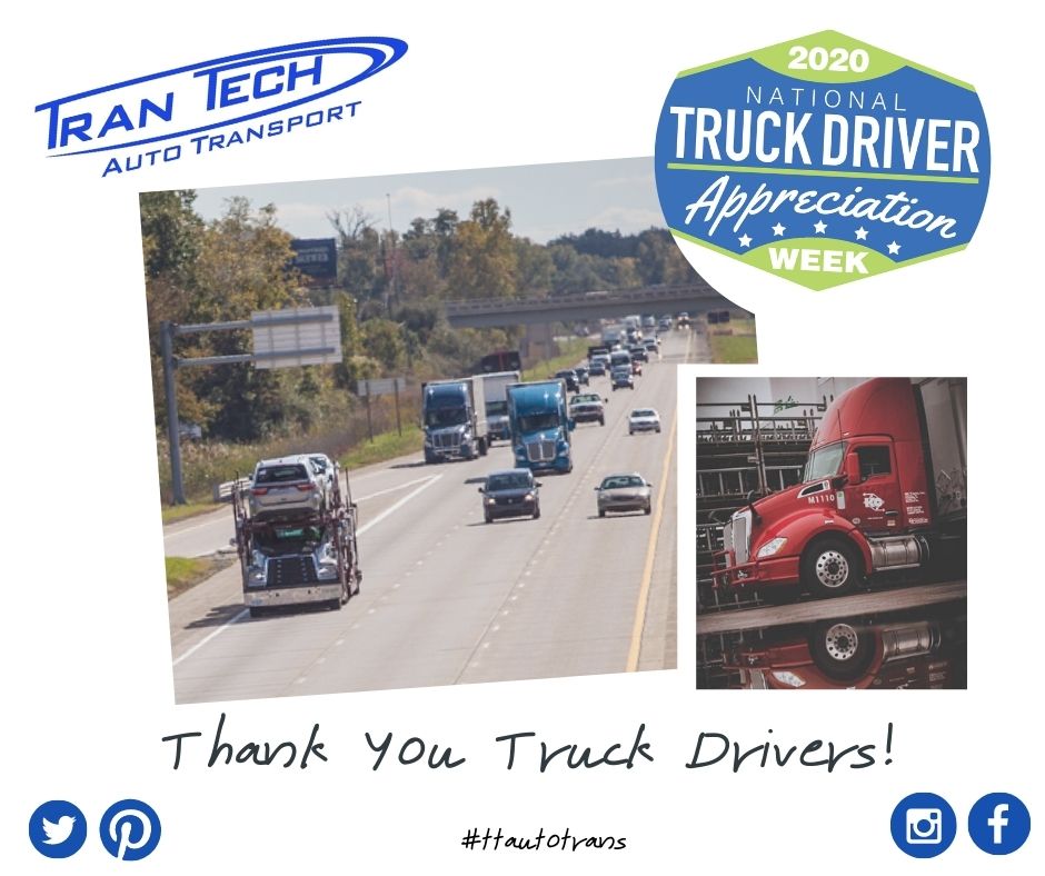 TTAutoTrans's tweet photo. Thank you Truck Drivers!  #ttautotrans #trantechautotransport #ttdriversrock #weappreciateourdrivers #thankyoutruckdrivers #ntdaw2020 #kclogistics #kctrans #partnercarriers #carhauling #autotransport https://t.co/yIgpeDRn94