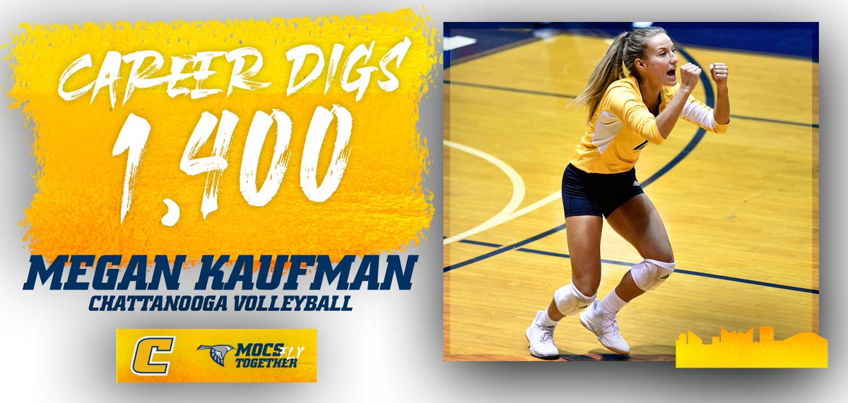 1,400 digs on the 💰.

Only the third Moc to reach 1,400 in the post-rally scoring era (2008-pres).

<a href="/kaufman1313/">Megan Kaufman</a> | #GoMocs
