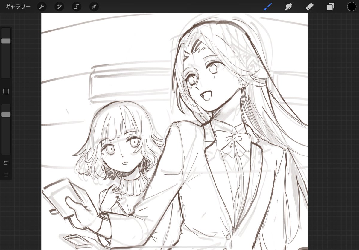 久々にカラー絵描くのだ 